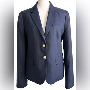 J. Crew Schoolboy Navy Blue Wool blend blazer size 6